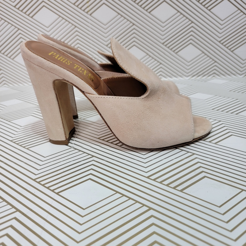 Paris Texas Women's Blush Color Suede Mules Sandal Size Eu 36 (US 6) Slip On. - Picture 3 of 8